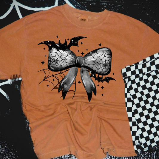 Bats and Bows Comfort Colors Graphic Tee