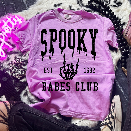 Spooky Babes Club Comfort Colors Graphic Tee