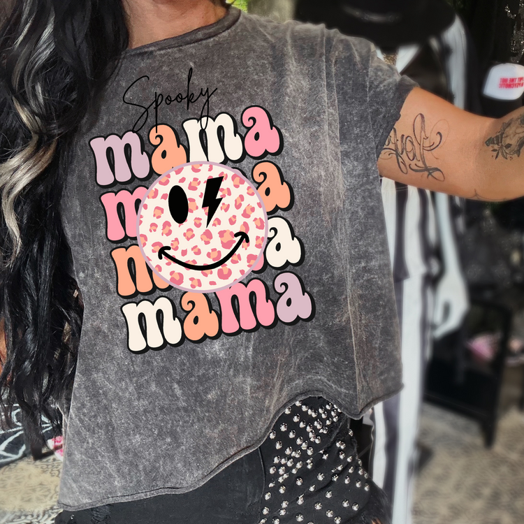 Spooky Mama Mineral Washed Halloween Tee