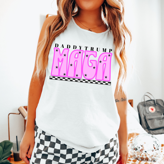 Pink MAGA Comfort Colors Tank Top