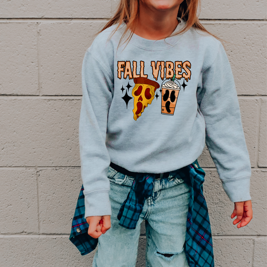 Fall Vibes Kids Sweatshirt