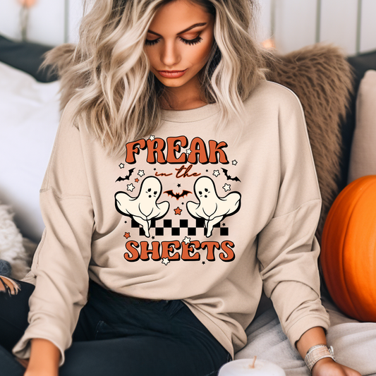 Freak In The Sheets Halloween Sweatshirt