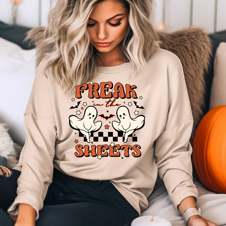 Freak In The Sheets Halloween Sweatshirt