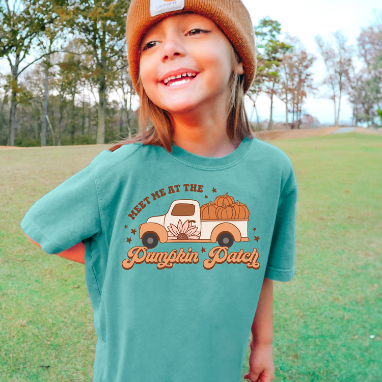 Meet Me At The Pumpkin Patch Comfort Colors Youth Fall Graphic Tee