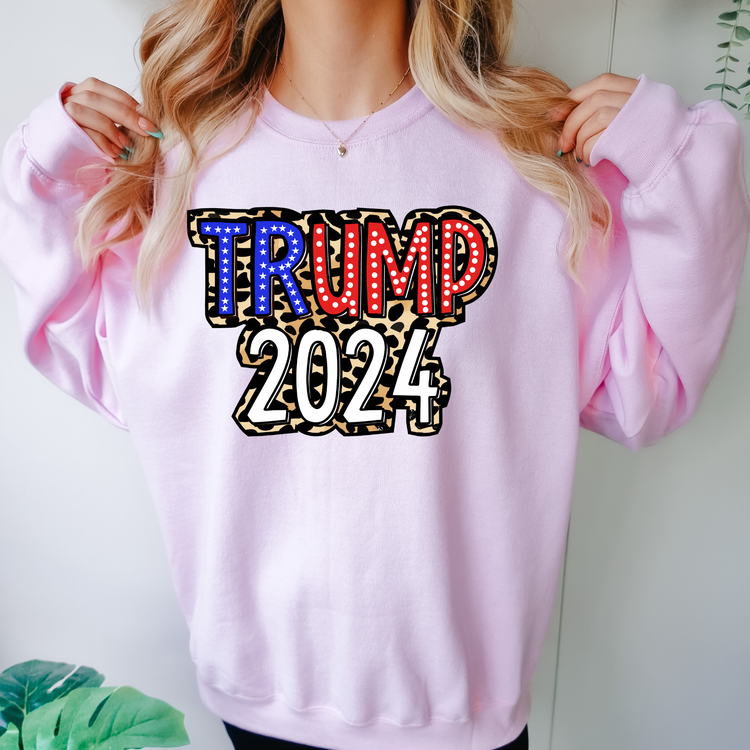 Trump 2024 Leopard Political Sweatshirt