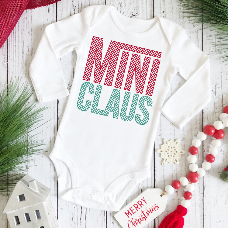 Mini Claus Red Green Christmas Onesie