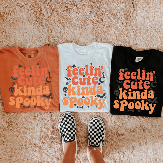 Fellin Cute Kinda Spooky Comfort Colors Graphic Tee