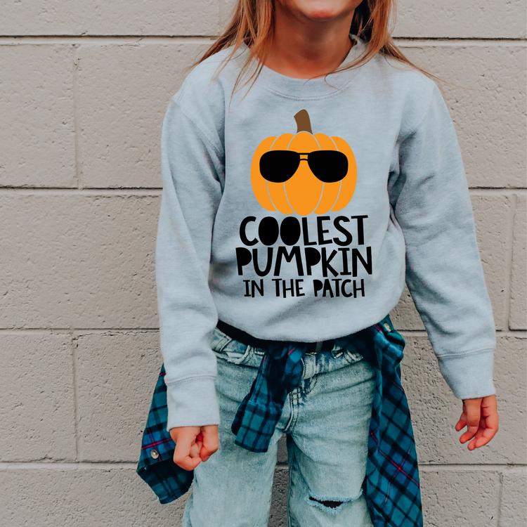 Coolest Pumpkin In The Patch Kids Sweatshirt