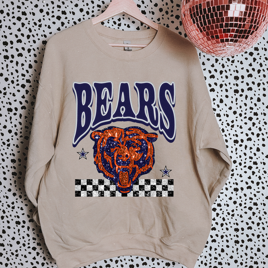 Faux Glitter Bears Sweatshirt