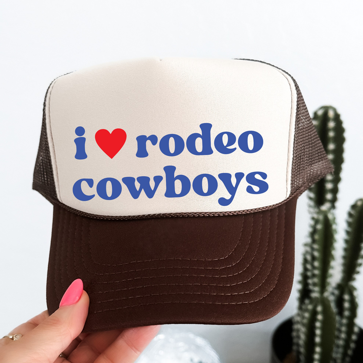 I Love Rodeo Cowboys Otto Trucker Hat