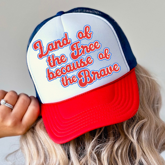 Land Of The Free Bc Of The Brave Otto Trucker Hat