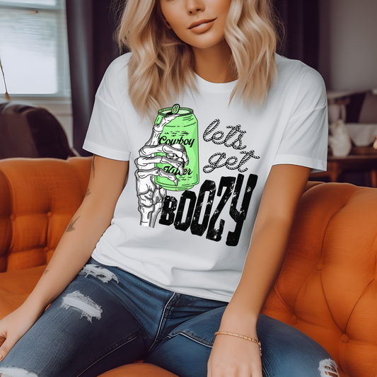 Lets Get Boozy Adult Graphic Tee