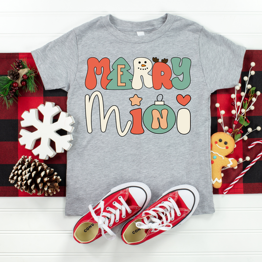 Merry Mini Christmas Kids Graphic Tee