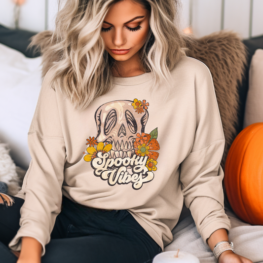 Spooky Vibes Halloween Sweatshirt