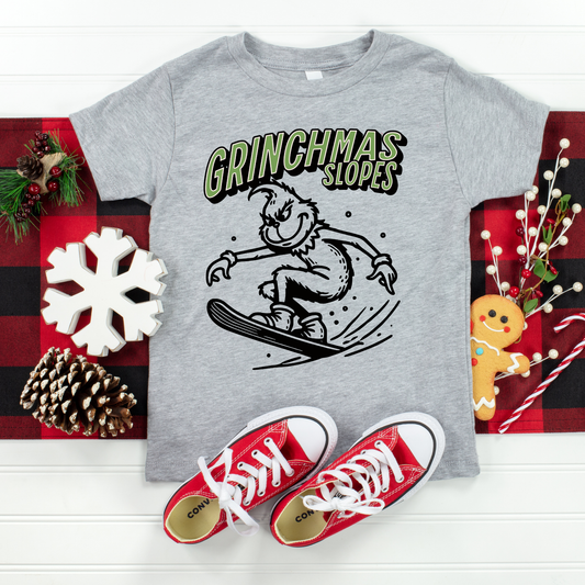 Slopes Christmas Kids Graphic Tee