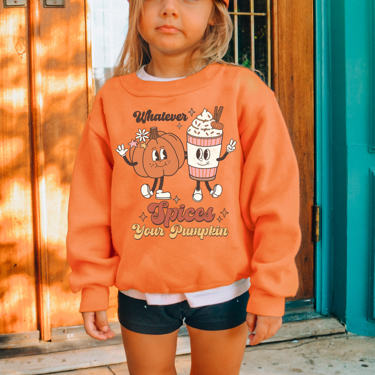 Whatever Spices Your Pumpkin Kids Sweatshirt