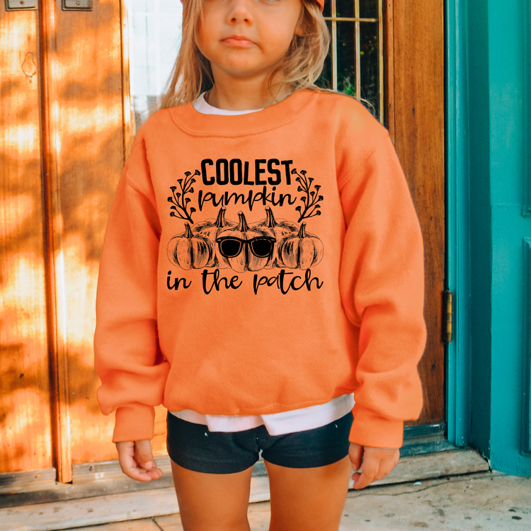 Coolest Pumpkin In The Patch Kids Sweatshirt