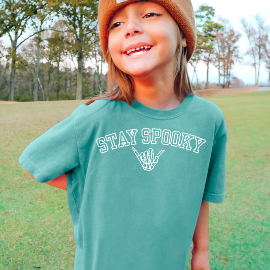 Stay Spooky Comfort Colors Youth Halloween Graphic Tee