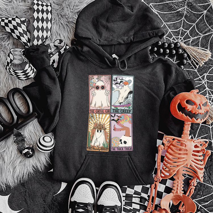 Ghost Tarot Cards Halloween Hoodie