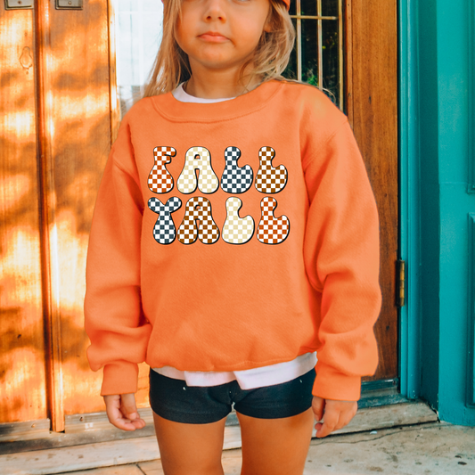 Checkered Fall Kids Sweatshirt