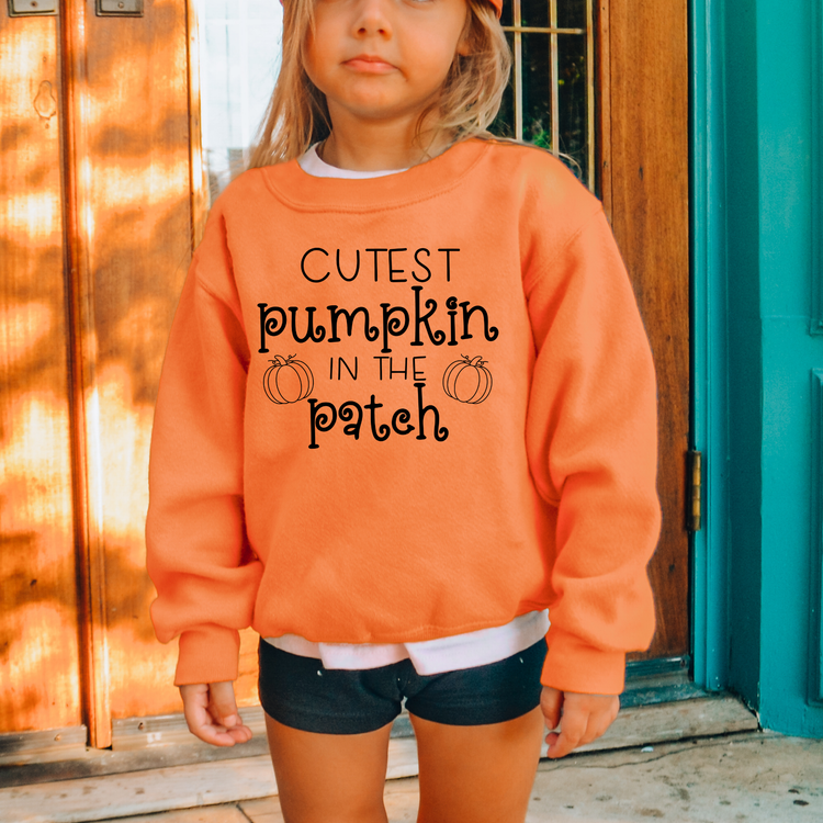 Cutest Pumpkin In The Patch Kids Sweatshirt