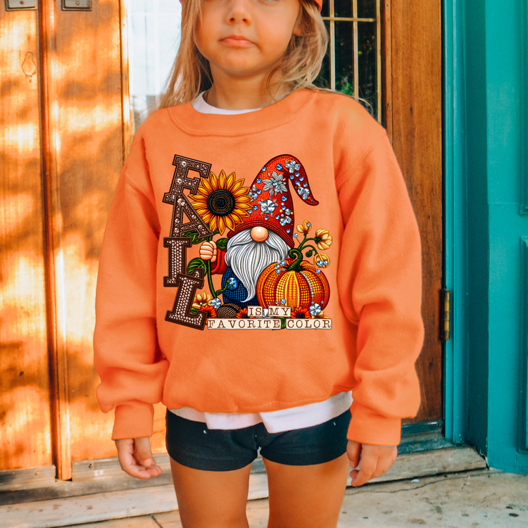 Fall Gnomes Kids Sweatshirt