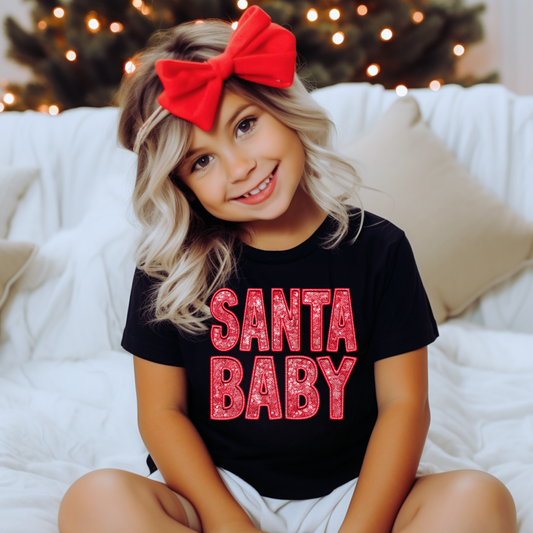 Santa Baby Christmas Kids Graphic Tee