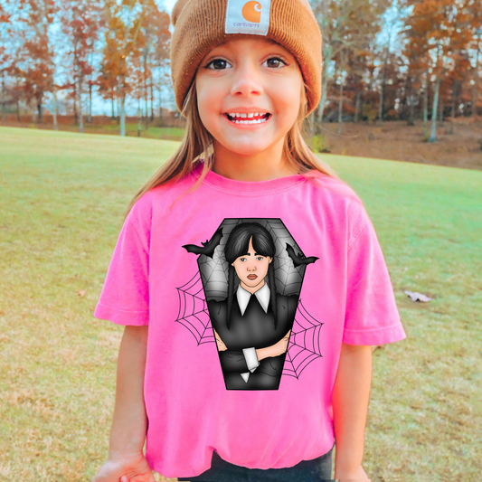 Wednesday Comfort Colors Youth Halloween Graphic Tee