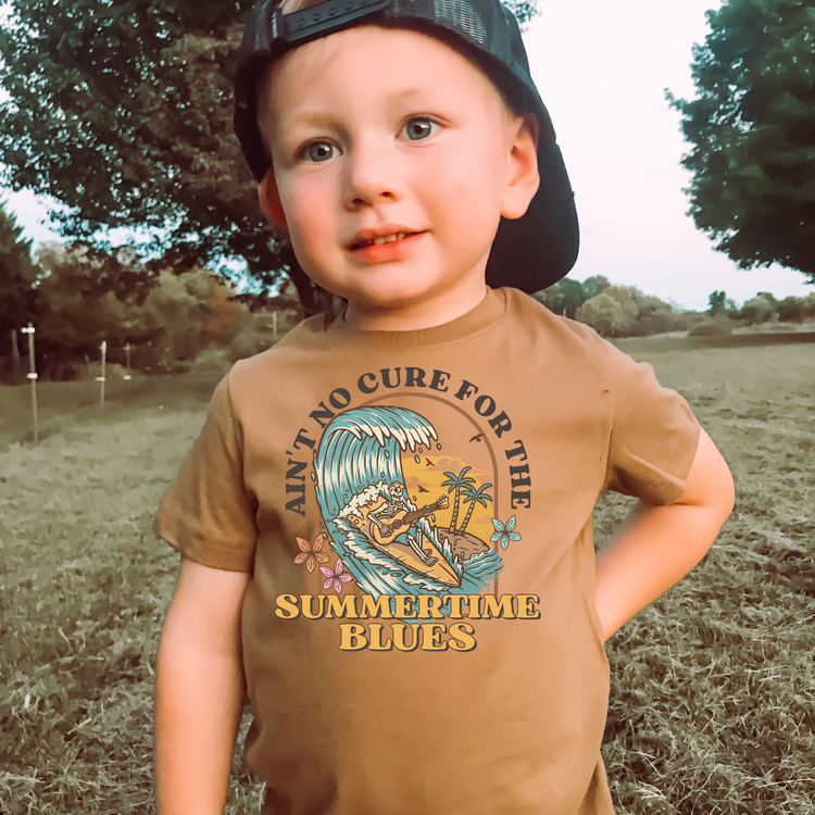 Aint No Cure For The Summertime Blues Kids Summer Graphic Tee