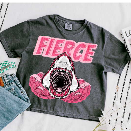 Fierce Cropped Comfort Colors Graphic Tee