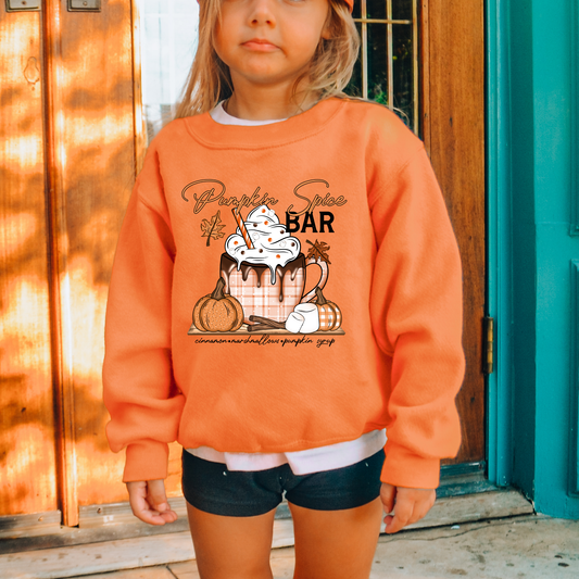 Pumpkin Spice Bar  Kids Sweatshirt