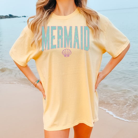 Mermaid Summer Comfort Colors Graphic Tee