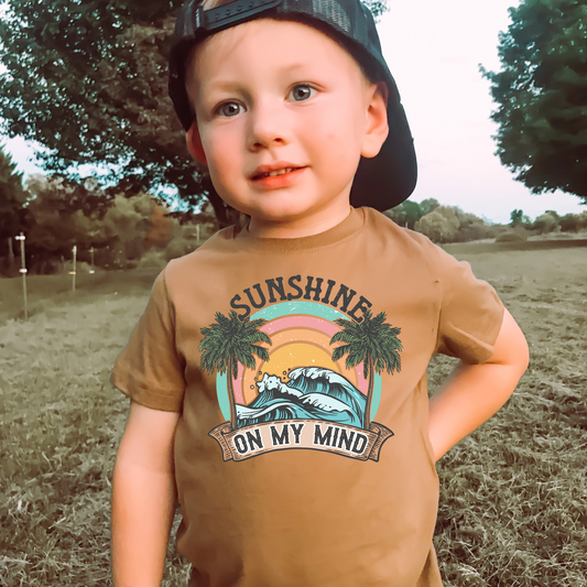 Sunshine On My Mind Kids Summer Graphic Tee