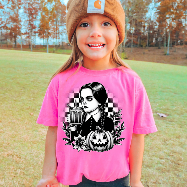 Wednesday Comfort Colors Youth Halloween Graphic Tee