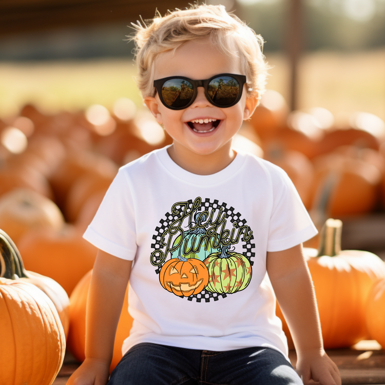 Hey Pumpkin Fall Kids Graphic Tee