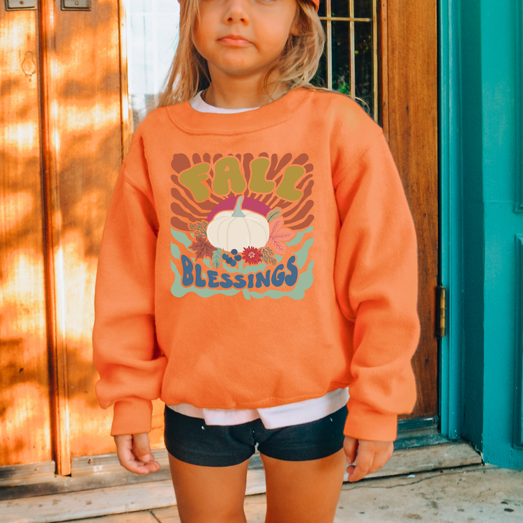 Fall Blessings Kids Sweatshirt