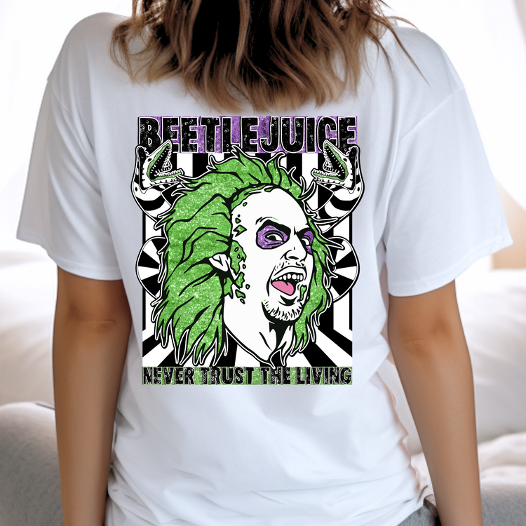 Back and Front Pocket Beetle Juice Adult Graphic Tee