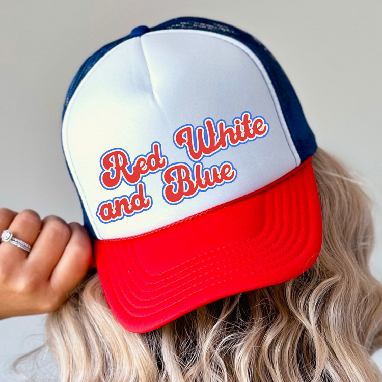 Red White And Blue Otto Trucker Hat