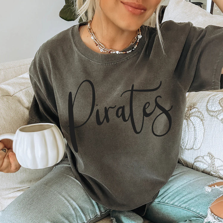 Pirates Minimalist School Spirit Comfort Colors Graphic Tee