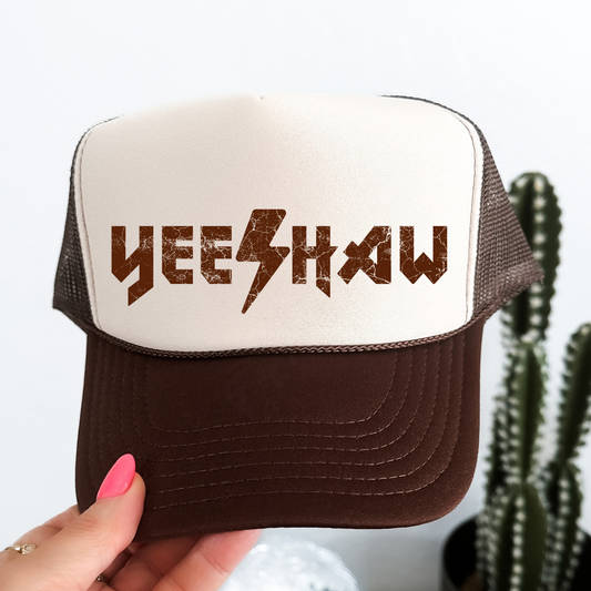 Yeehaw Lightening Bolt Otto Trucker Hat