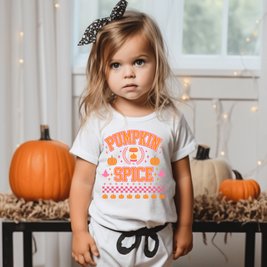 Pumpkin Spice Fall Kids Graphic Tee