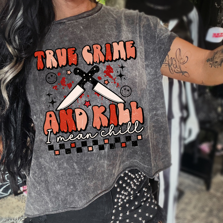 True Crime Mineral Washed Halloween Tee