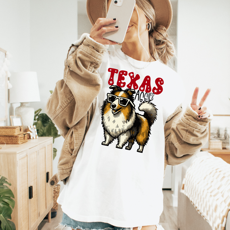 Texas Aggies Football Comfort Colors Graphic Tee