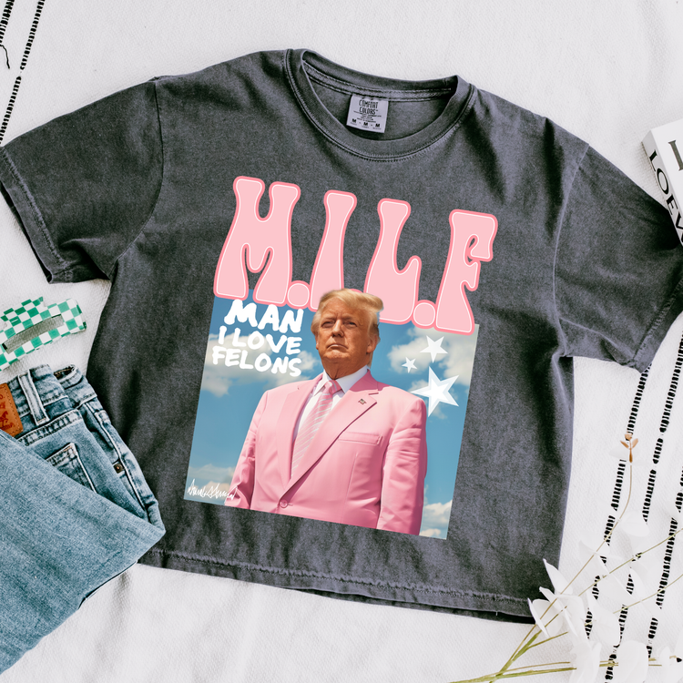 MILF pink Comfort Colors Graphic Tee