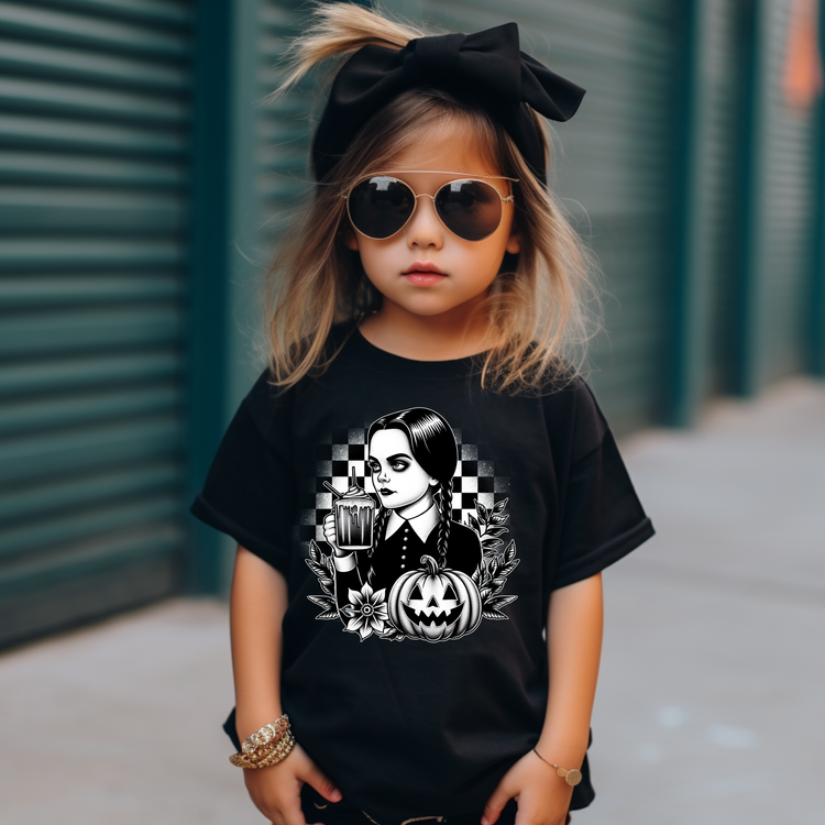 Wednesday Halloween Kids Graphic Tee