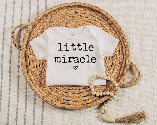 Little Miracle Heart Cursive Onesie®