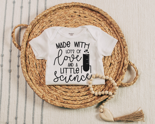 Made With Lots Of Love and Science Onesie®