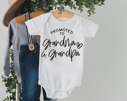 Promoted To Grandma and Grandpa Onesie®