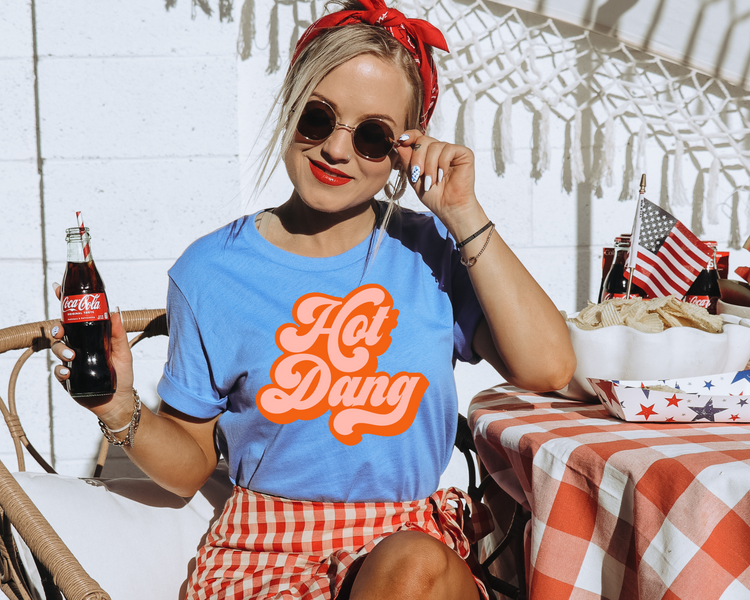 Hot Dang 4th of July Patriotic Graphic Tee