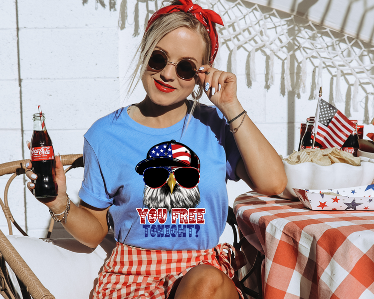 Are You Free Tonight? 4th of July Patriotic Graphic Tee